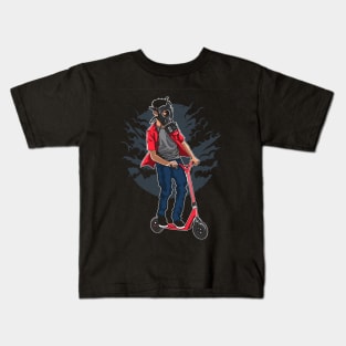 Gas Mask Scooter Kids T-Shirt